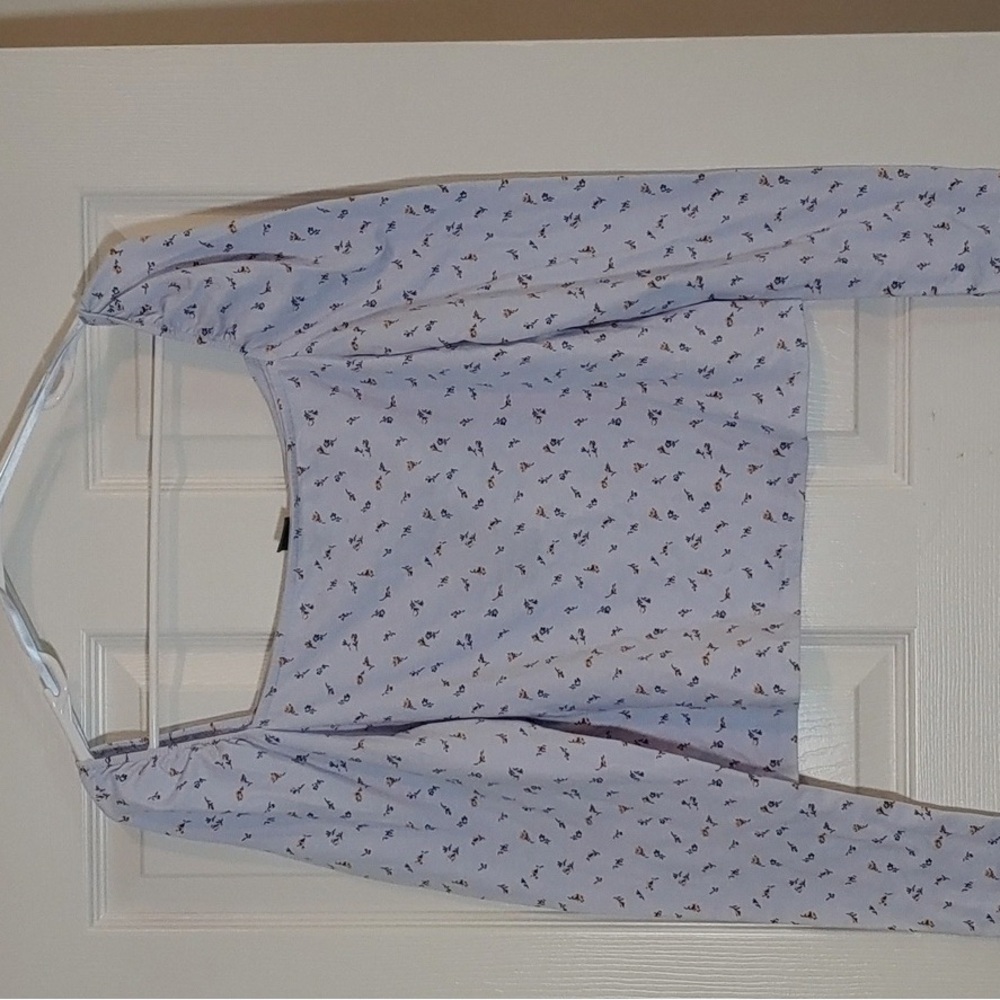 Floral Blue Crop Top